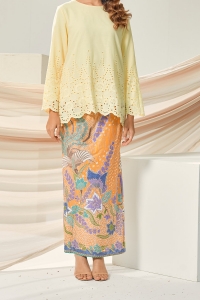 Manis Kurung In Pastel Yellow (SKIRT ONLY)